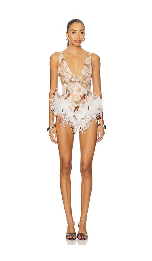 the dolls house kenya romper in blue.