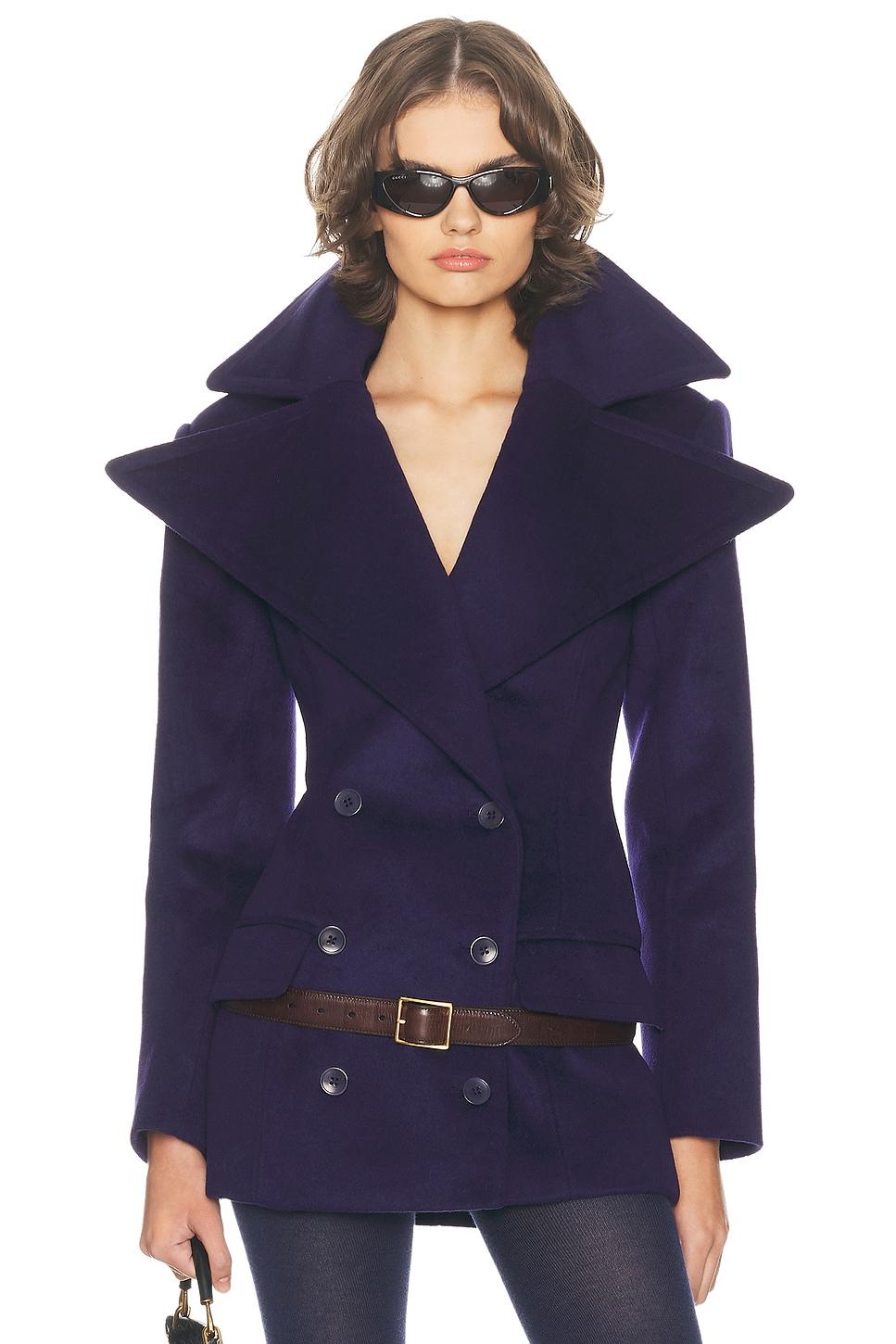 the dramatic collar peacoat
