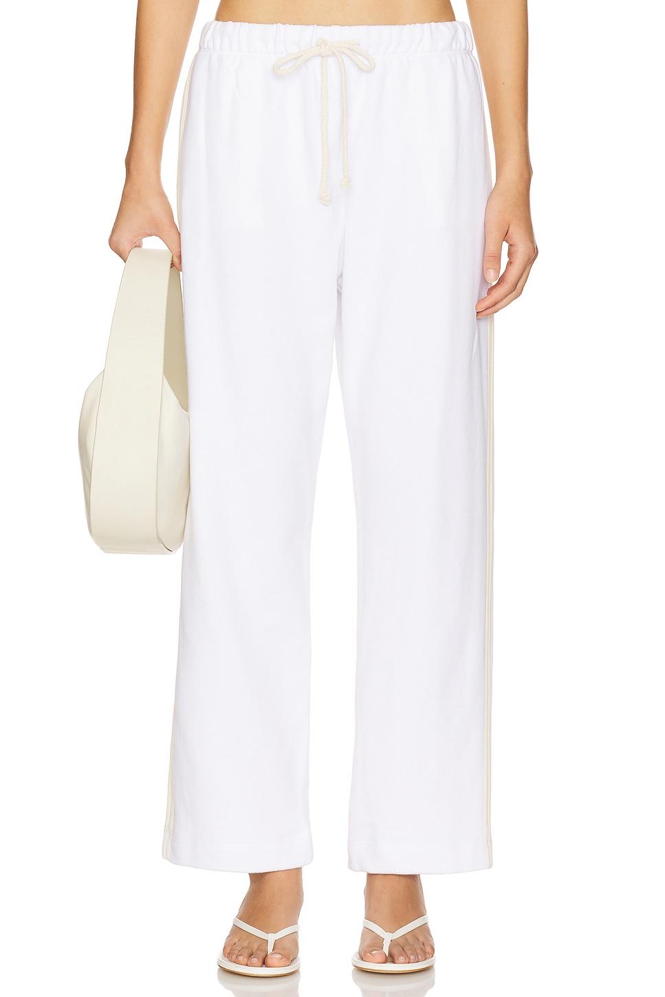 the eco-terry stripe crop pant