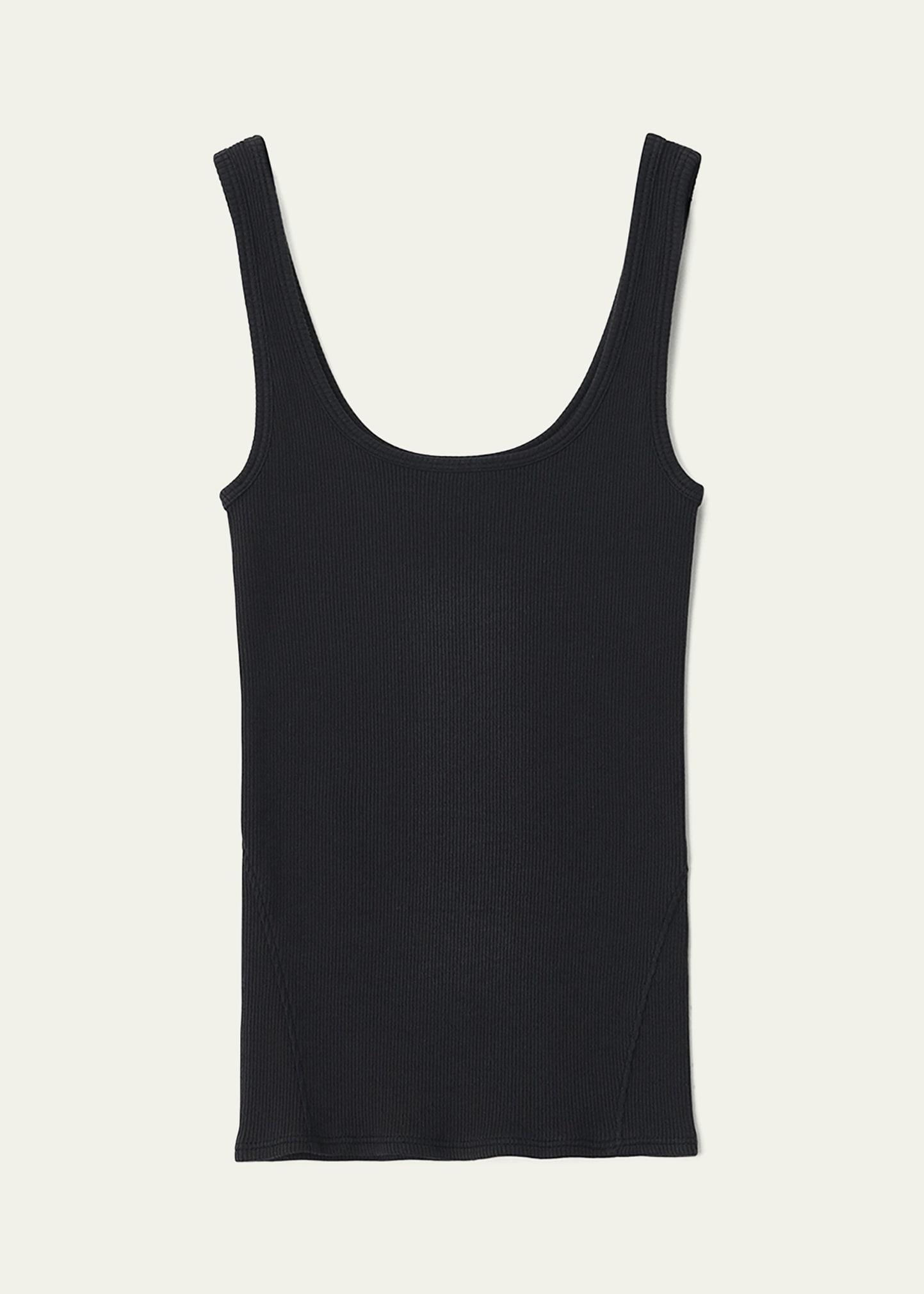 the essential rib scoop-neck tank