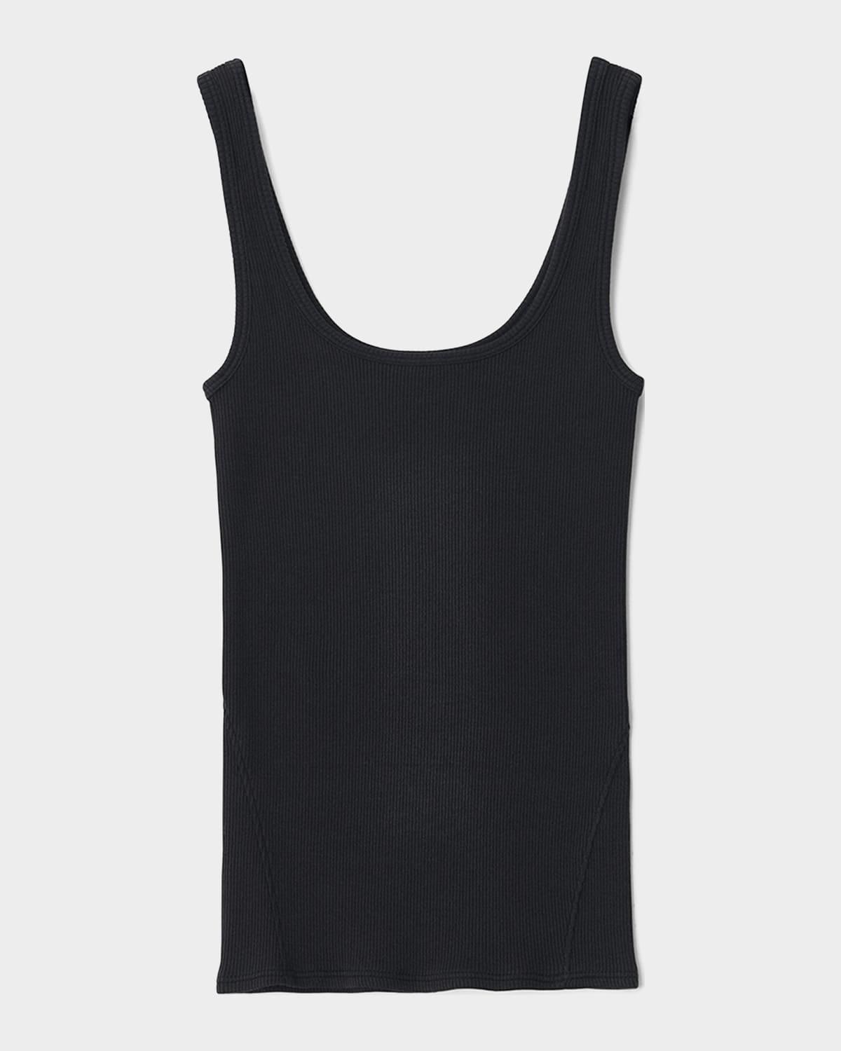 the essential rib scoop-neck tank