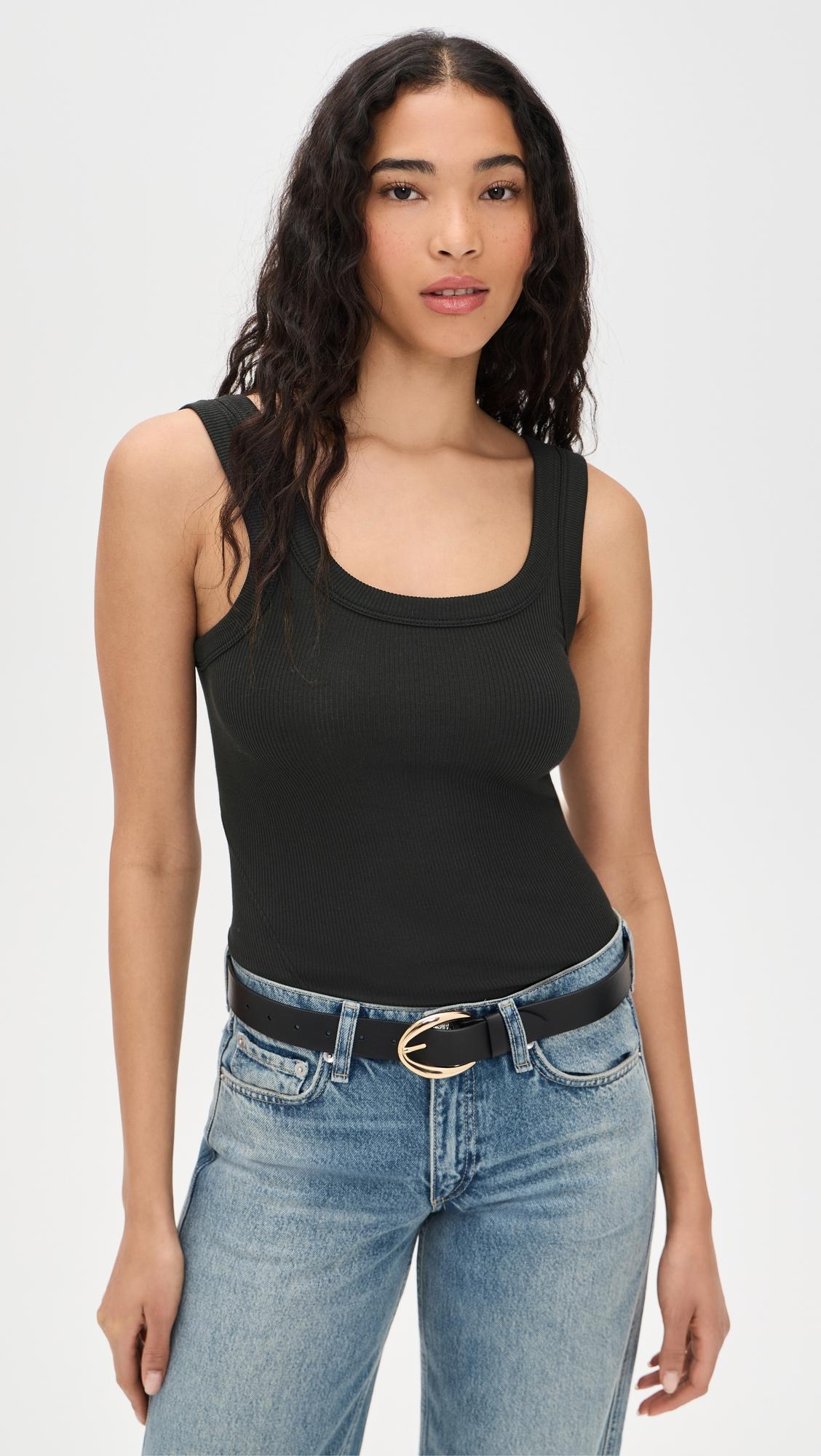 the essential rib u neck tank