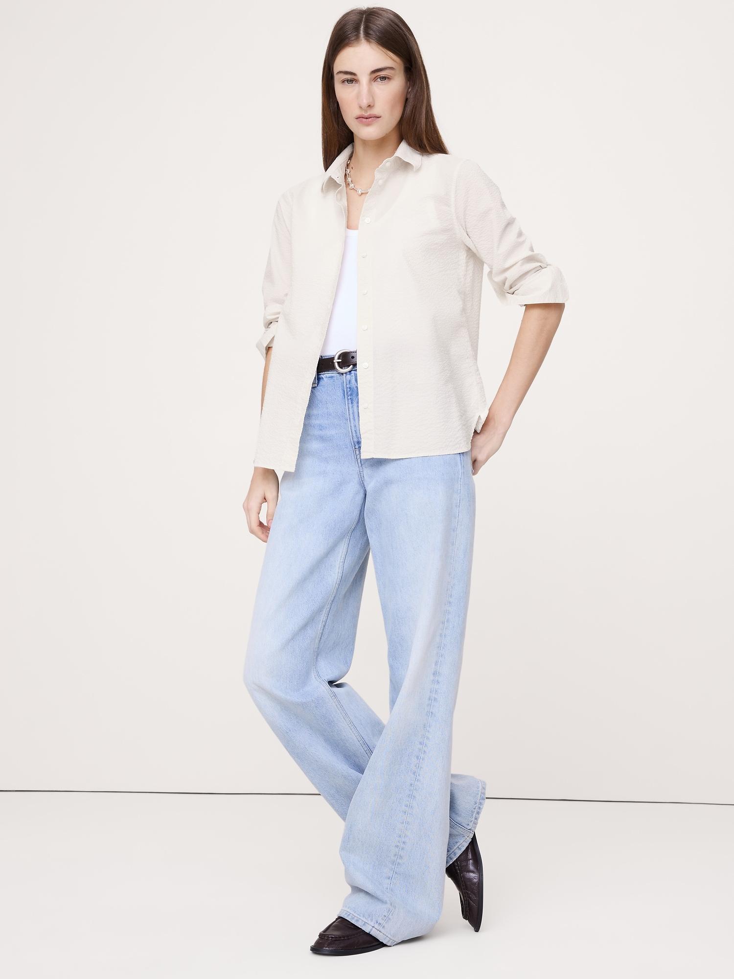 the everyday shirt in cotton seersucker