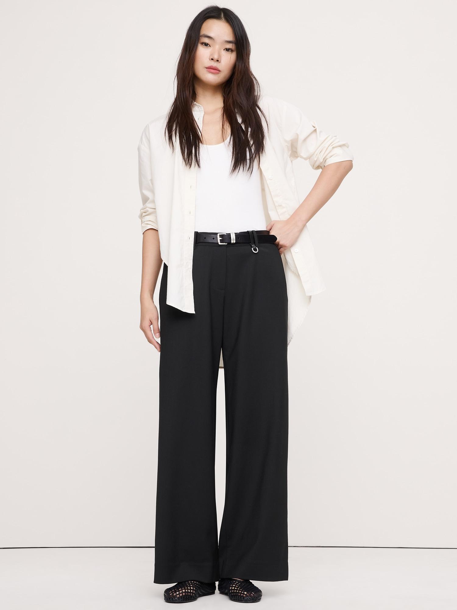the everyday wide-leg pant in italian lightweight wool