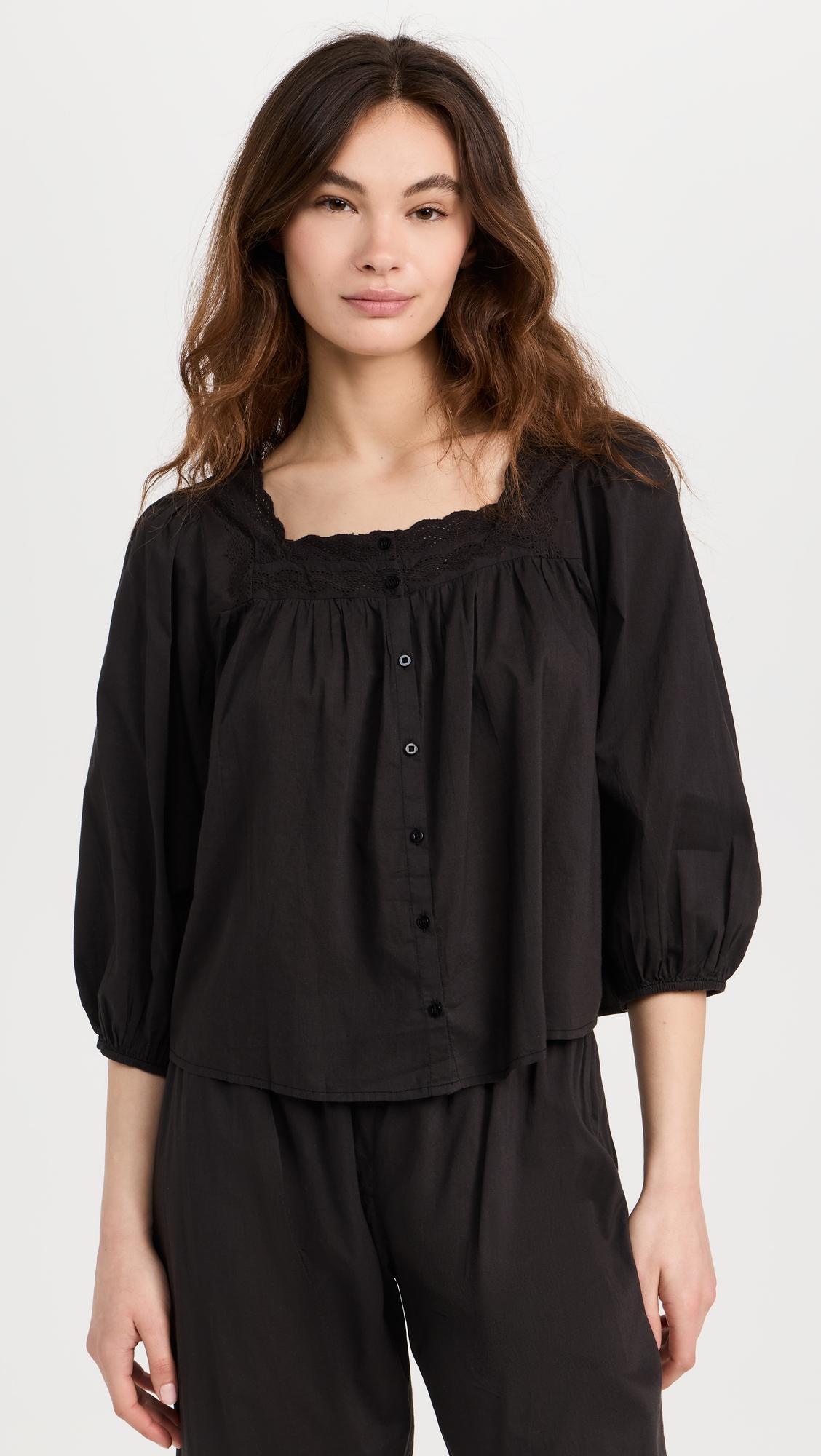 the eyelet button sleep top