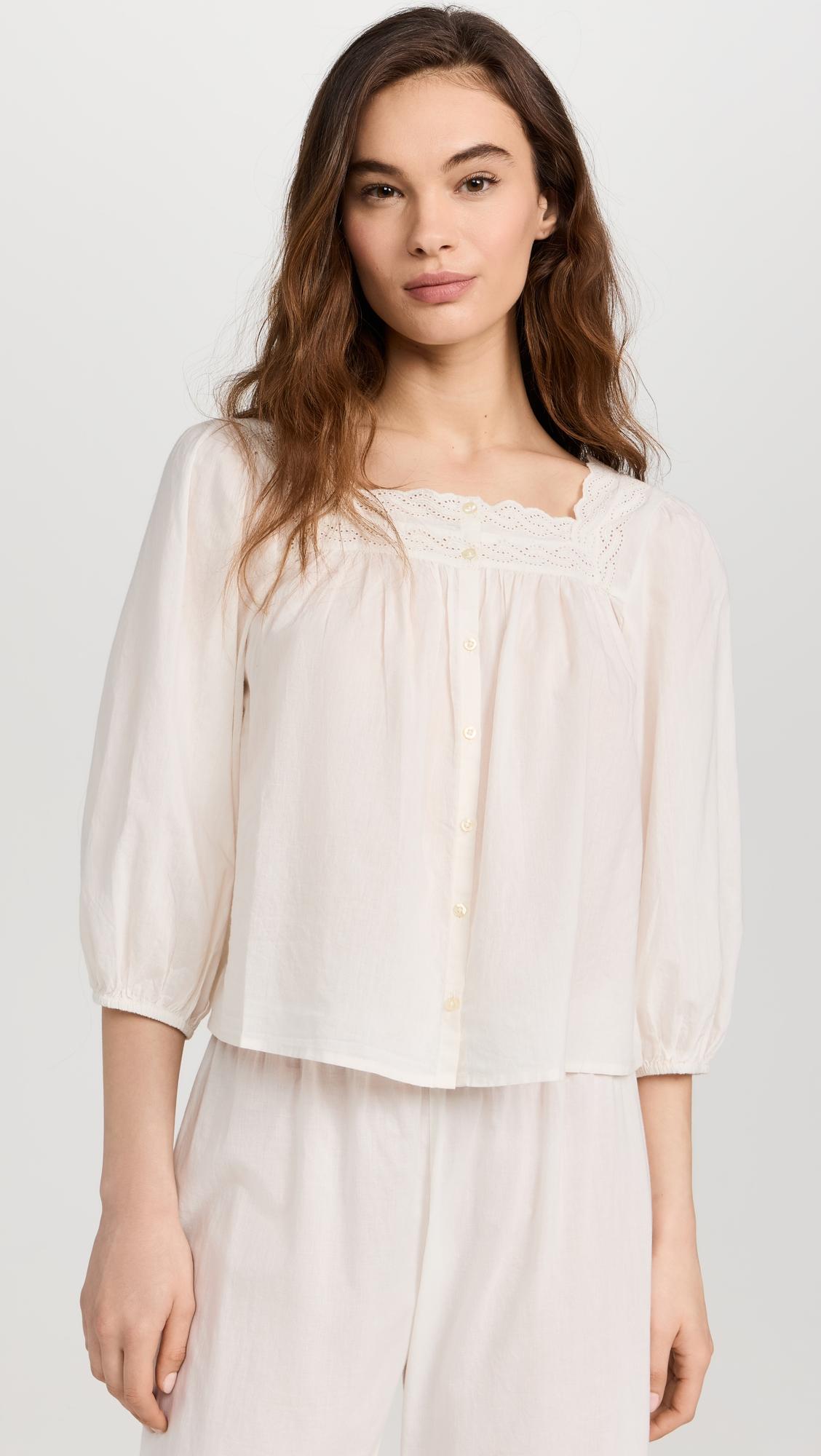 the eyelet button sleep top