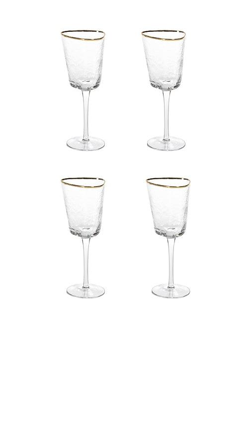 the favorites aperitivo triangular wine glasses set of 4 in neutral.