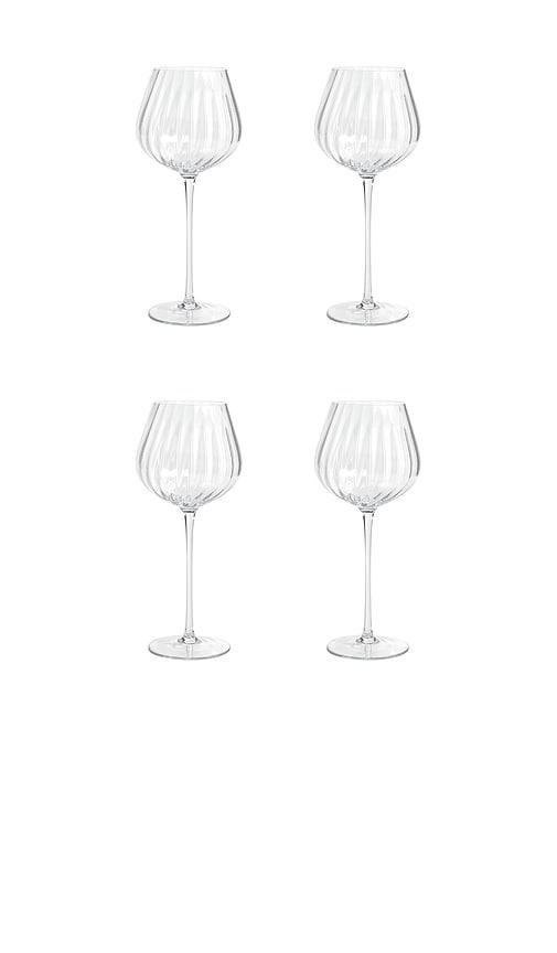 the favorites madeleine optic red wine glasses set of 4 in neutral.