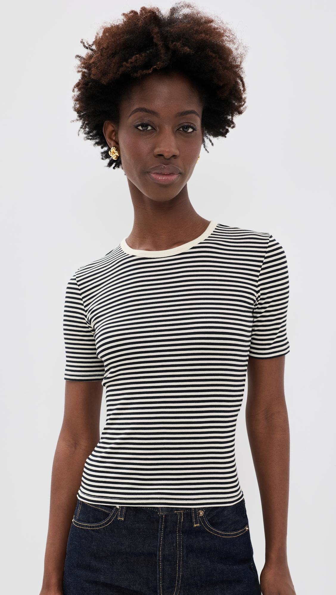 the fine rib crew tee