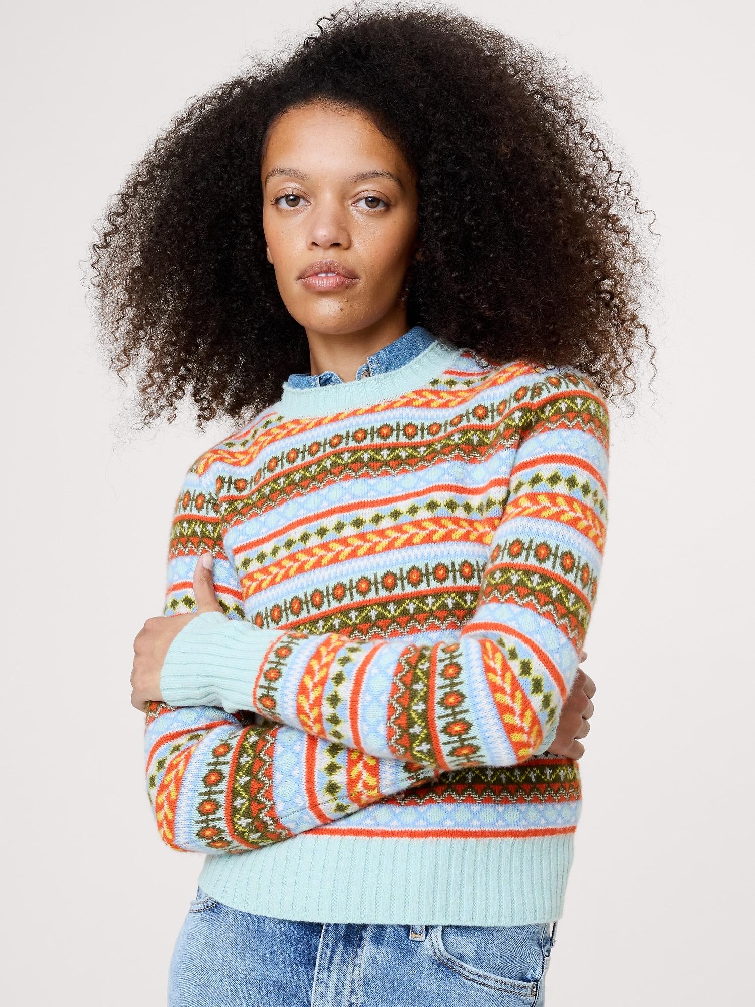 the fireside sweater in merino-cotton