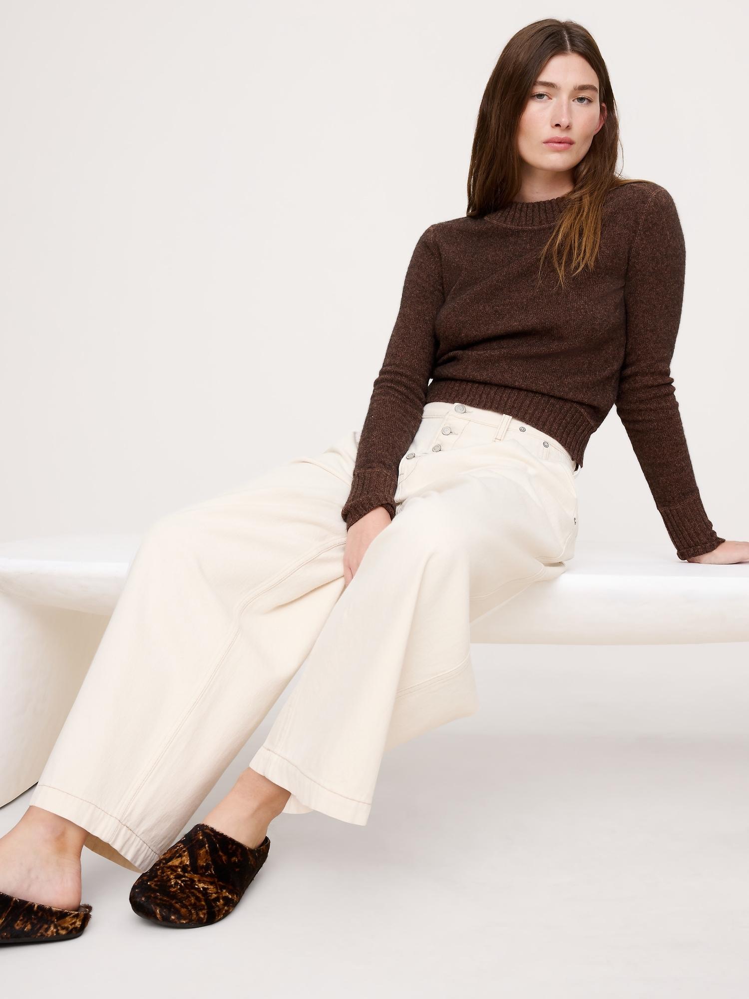 the fireside sweater in merino-cotton