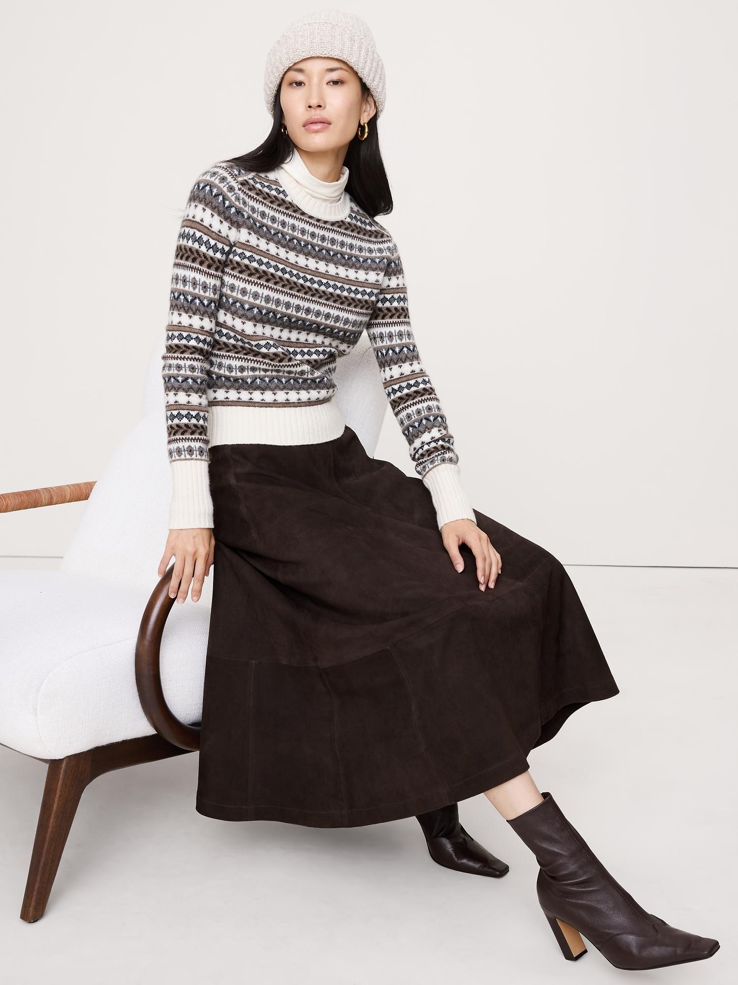 the fireside sweater in merino-cotton