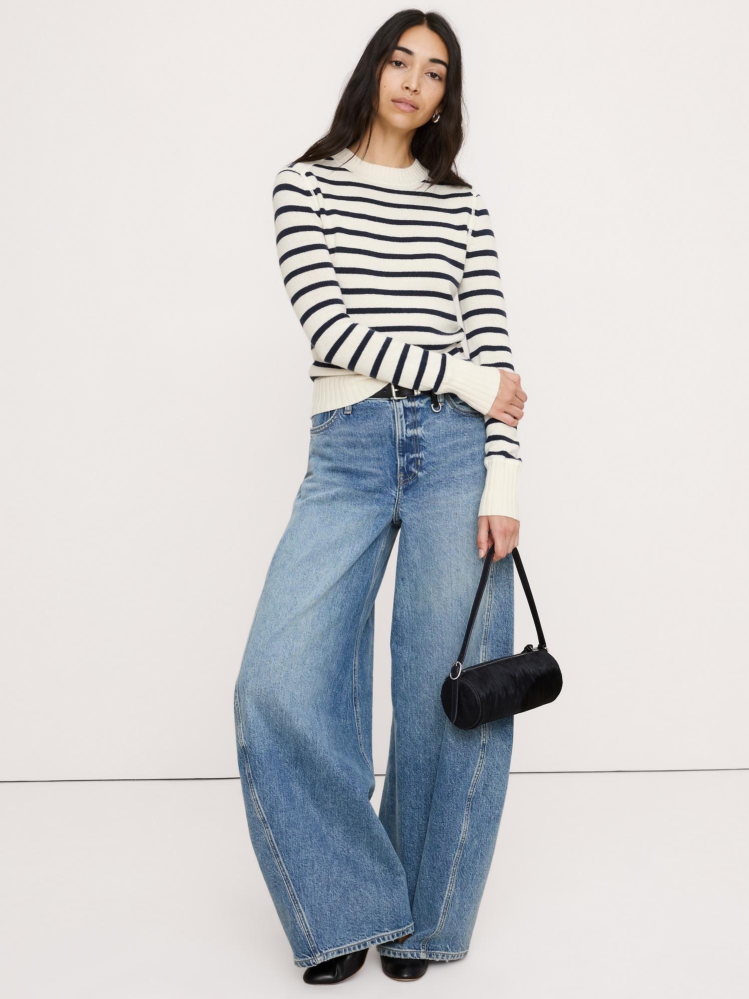 the fireside sweater in merino-cotton