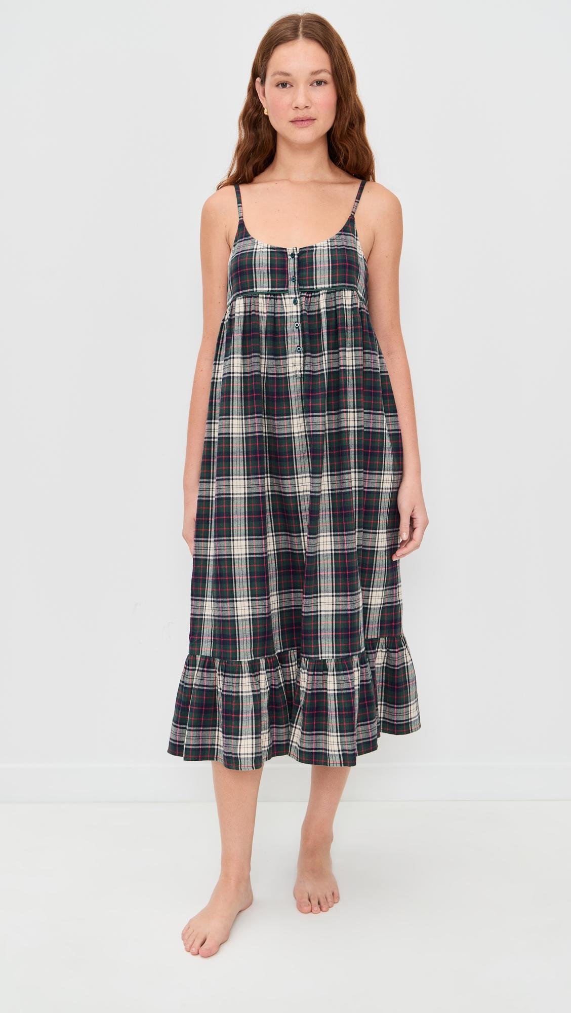 the flannel ruffle tank night dress
