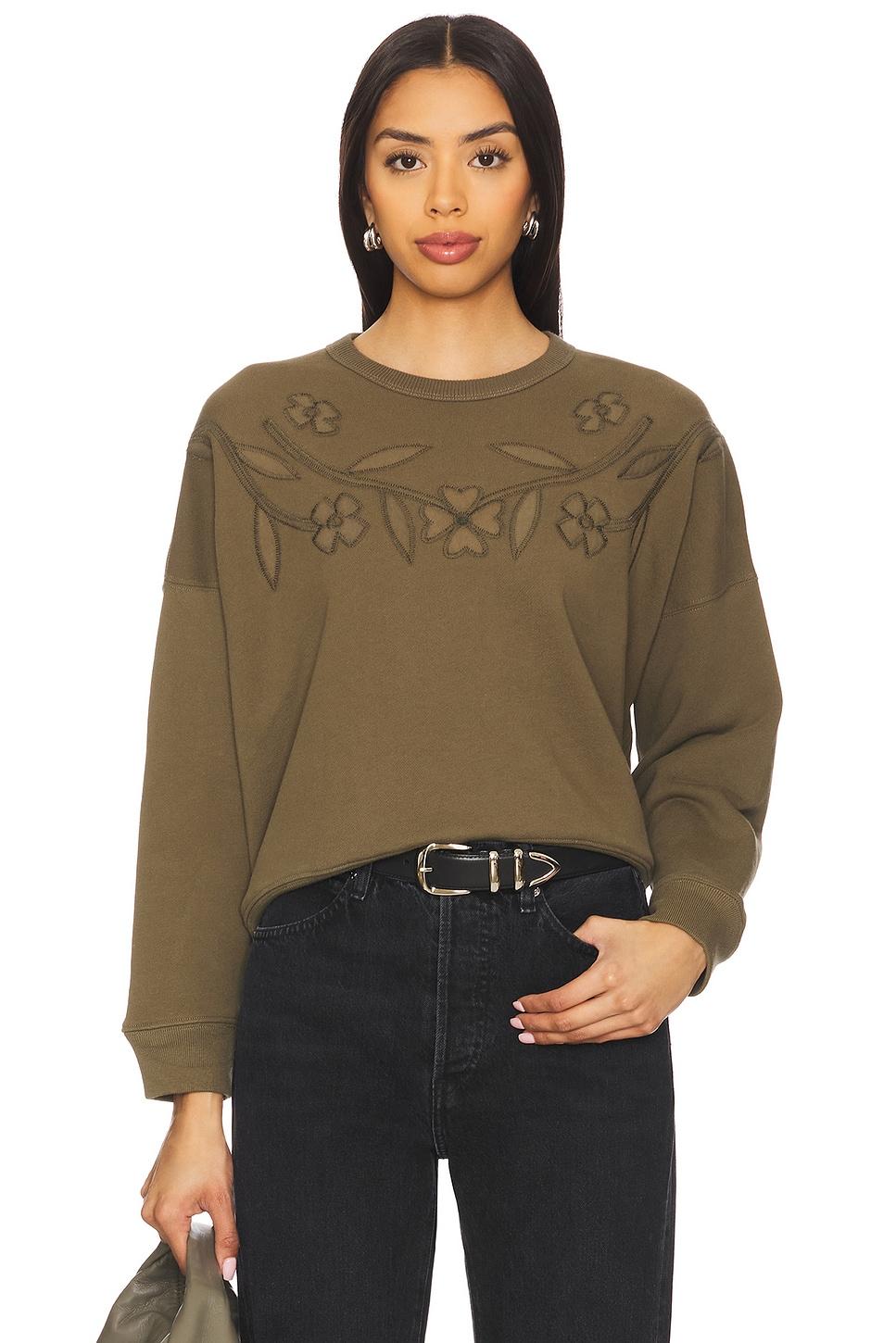 the floral applique teammate sweatshirt