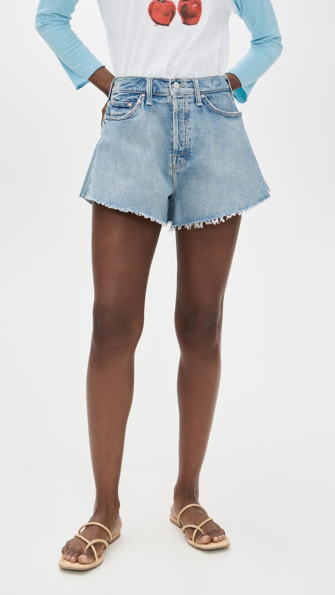 the flutter fray jean shorts