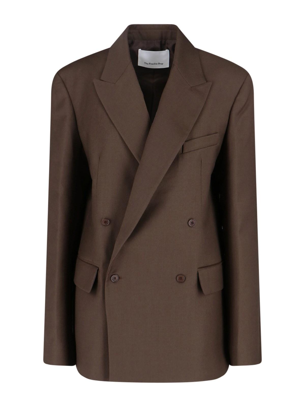 the frankie shop 'newark' double-breasted blazer