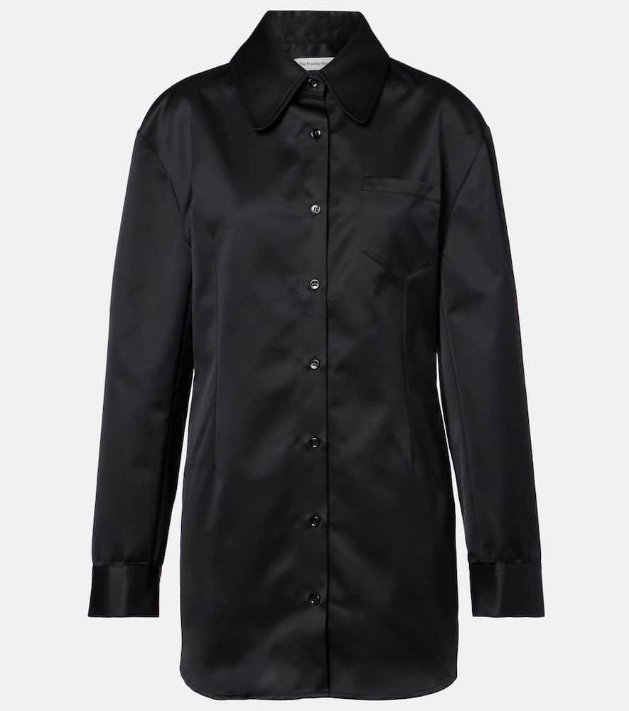 the frankie shop akita satin shirt dress