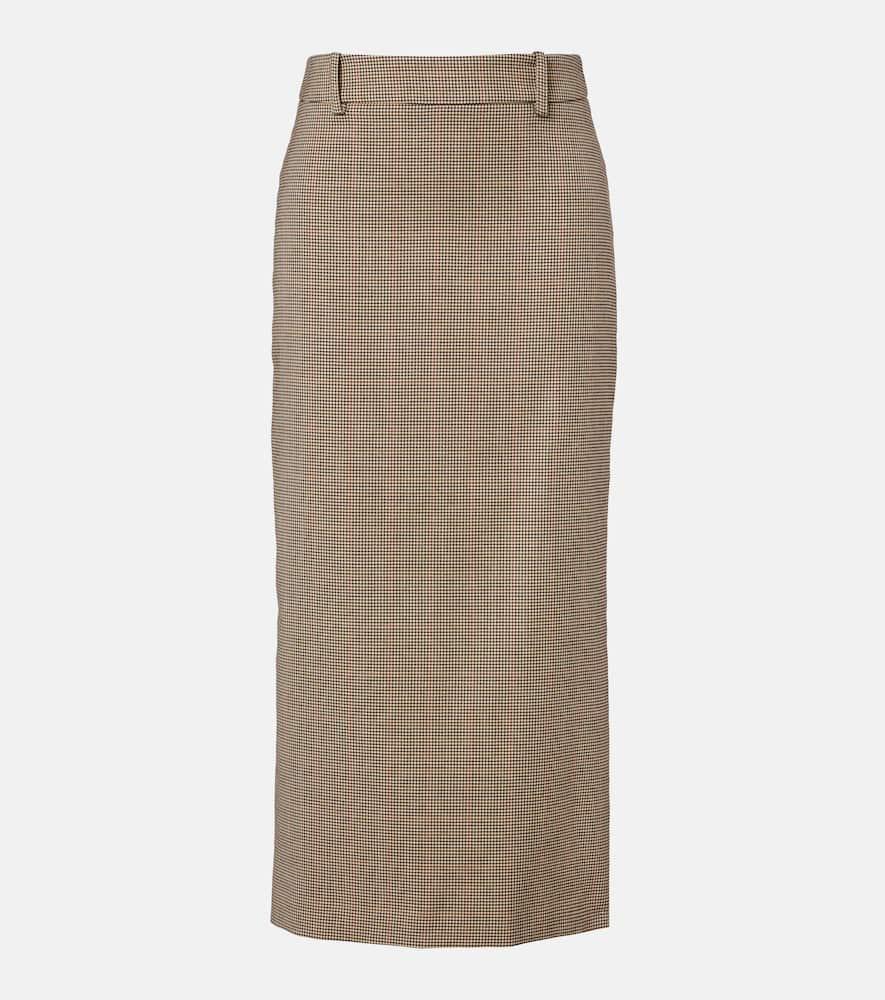 the frankie shop alrose houndstooth midi skirt
