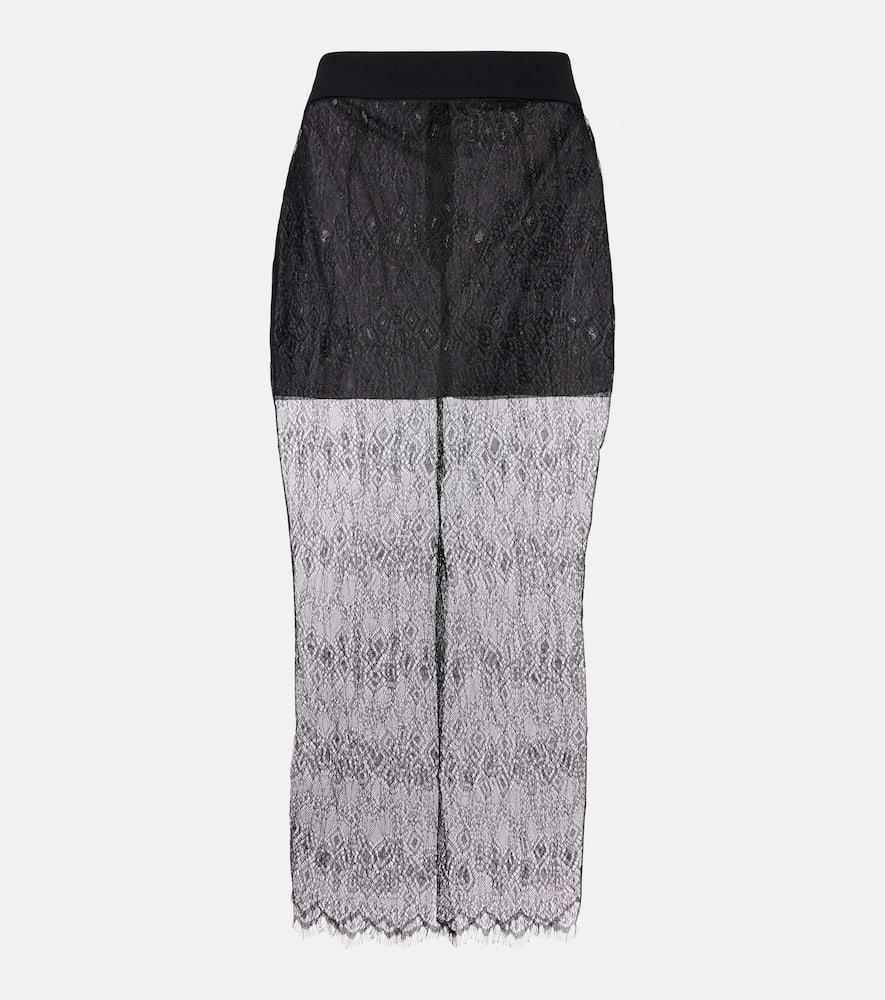the frankie shop alrose lace midi skirt