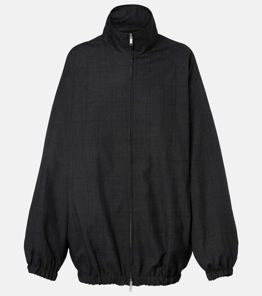the frankie shop baxter plaid oversized blouson jacket