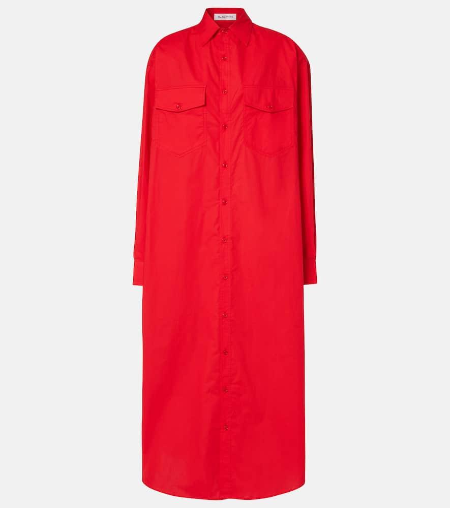 the frankie shop calren cotton shirtdress