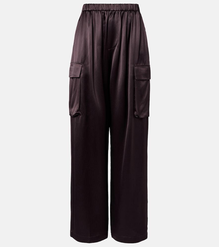 the frankie shop delny satin cargo pants