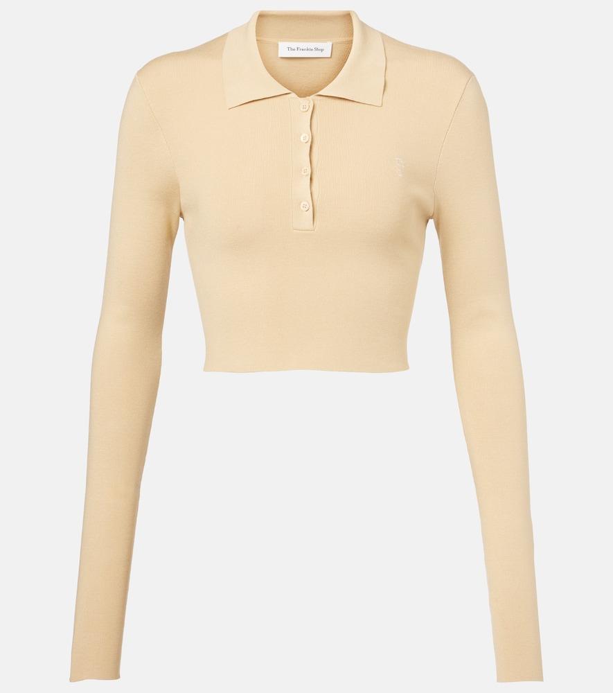 the frankie shop giselle cropped polo sweater