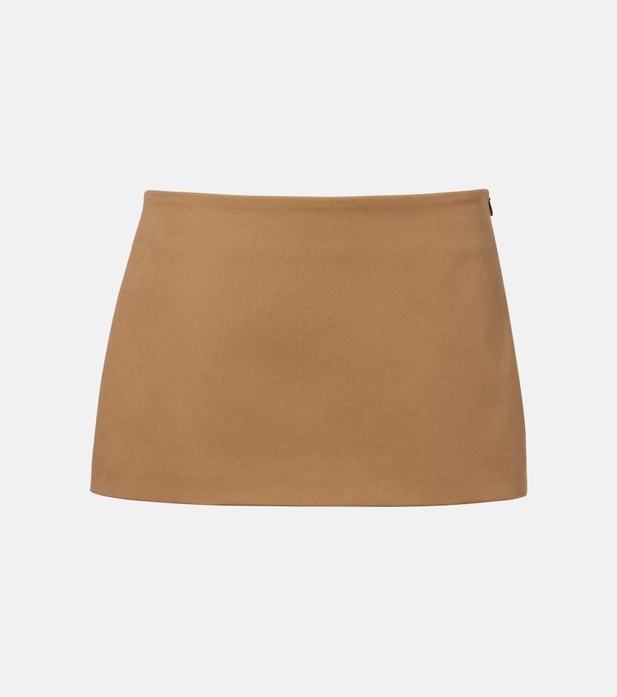 the frankie shop hera cotton twill miniskirt