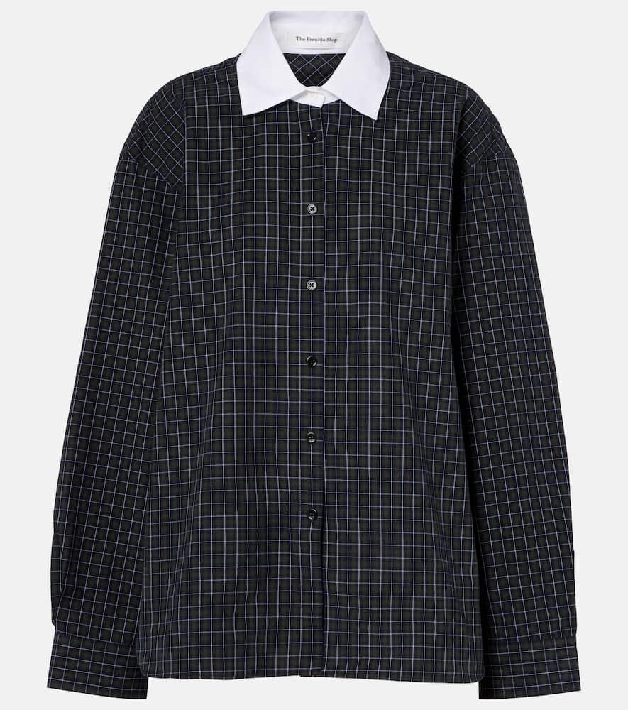 the frankie shop hylan checked cotton shirt