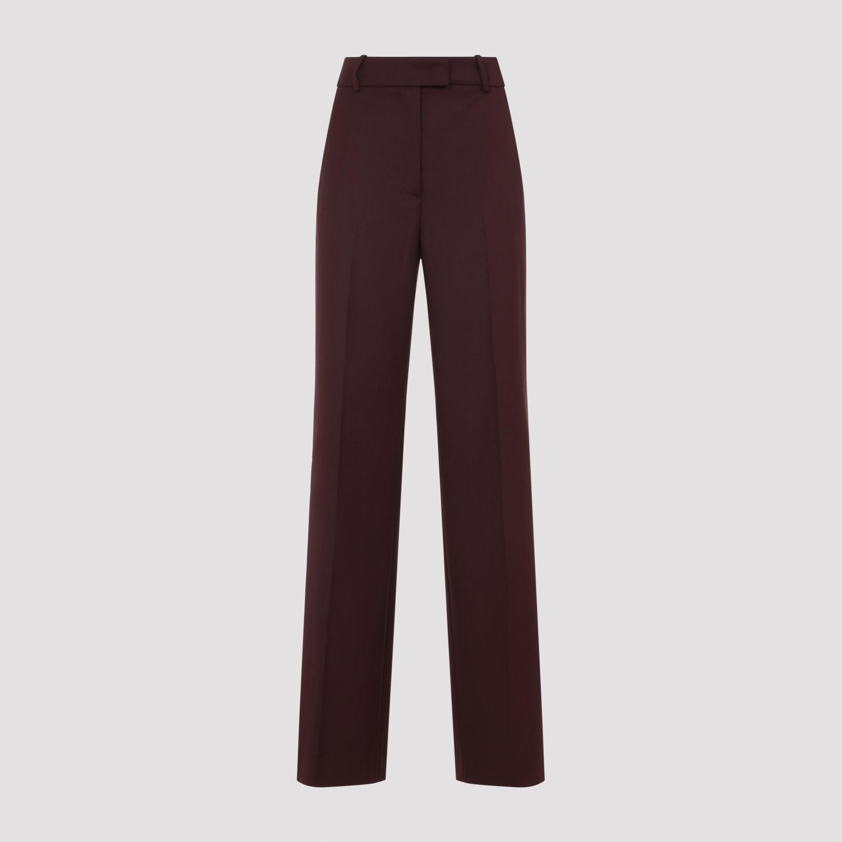 the frankie shop lenora wool pants red polyester - women