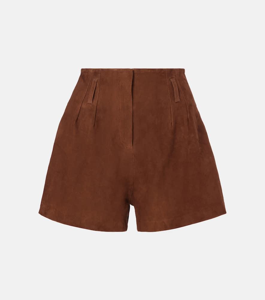 the frankie shop lise suede shorts