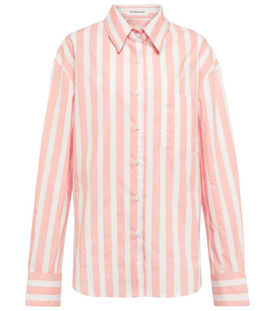 the frankie shop lui striped cotton shirt