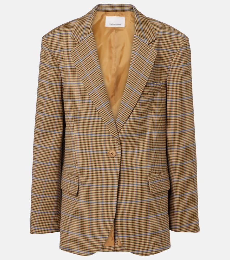 the frankie shop lyra houndstooth oversized blazer