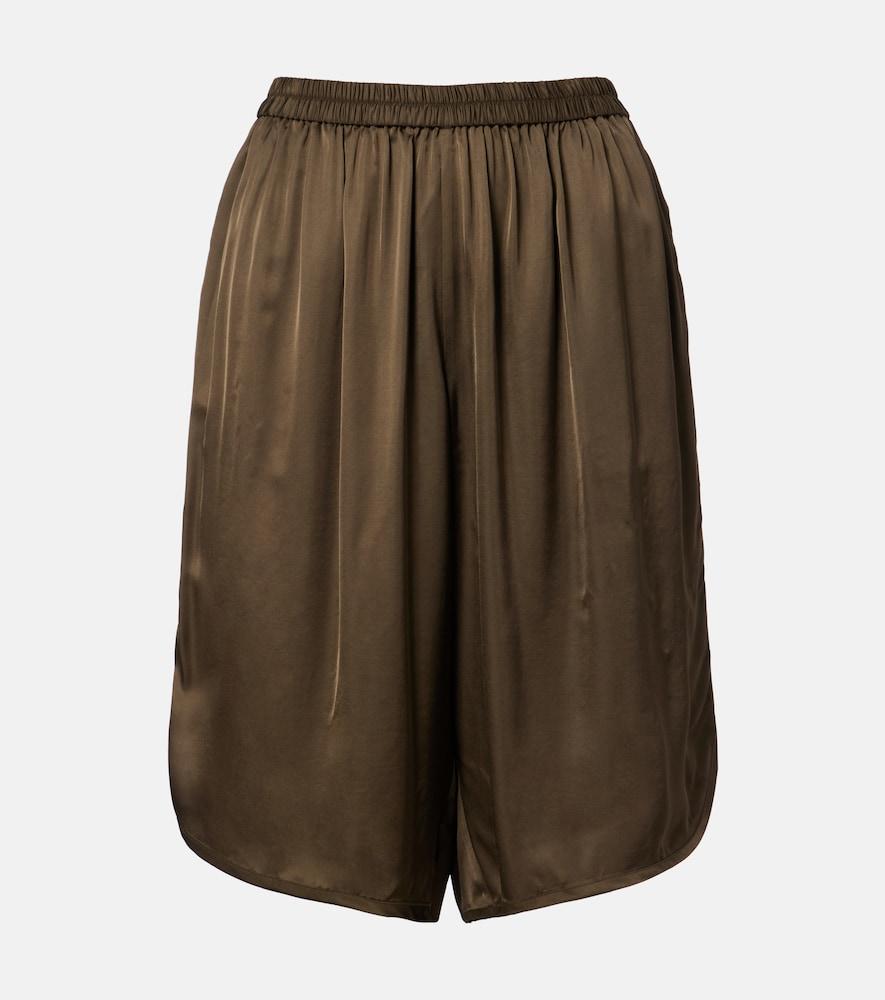 the frankie shop nelis satin bermuda shorts