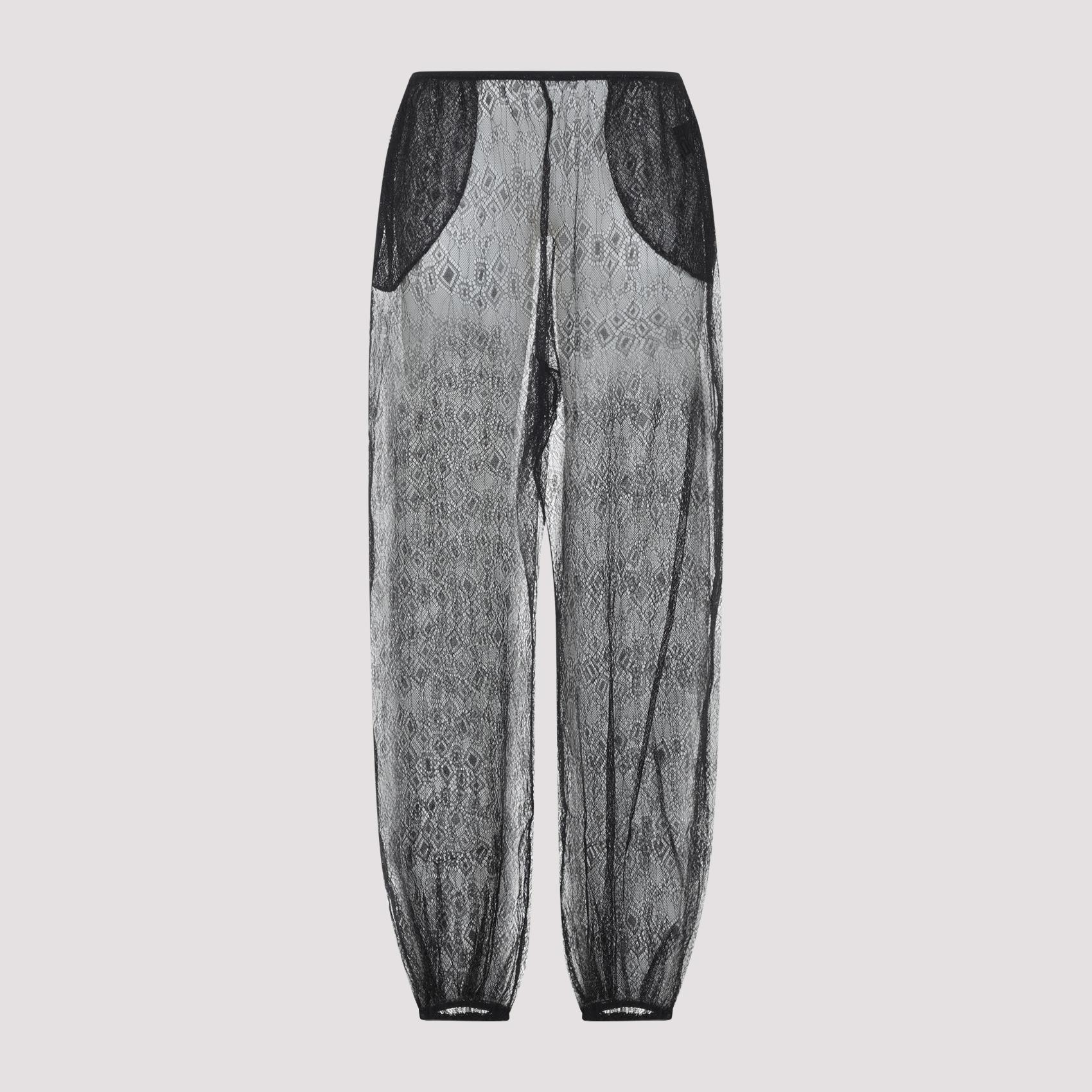 the frankie shop orissa lace ballon pants black polyamide polyester - women