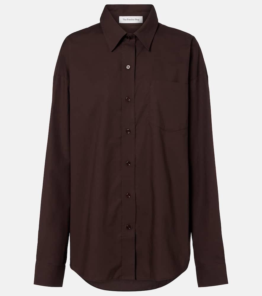 the frankie shop ornella oversized cotton shirt