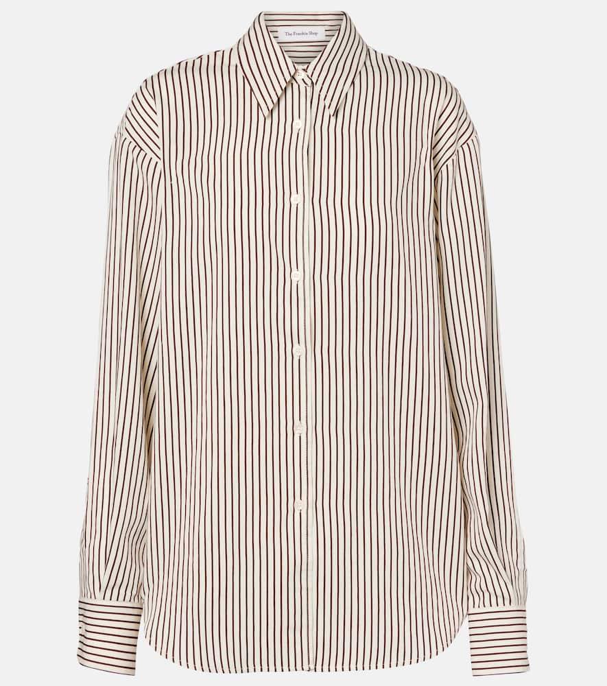the frankie shop peri striped poplin shirt
