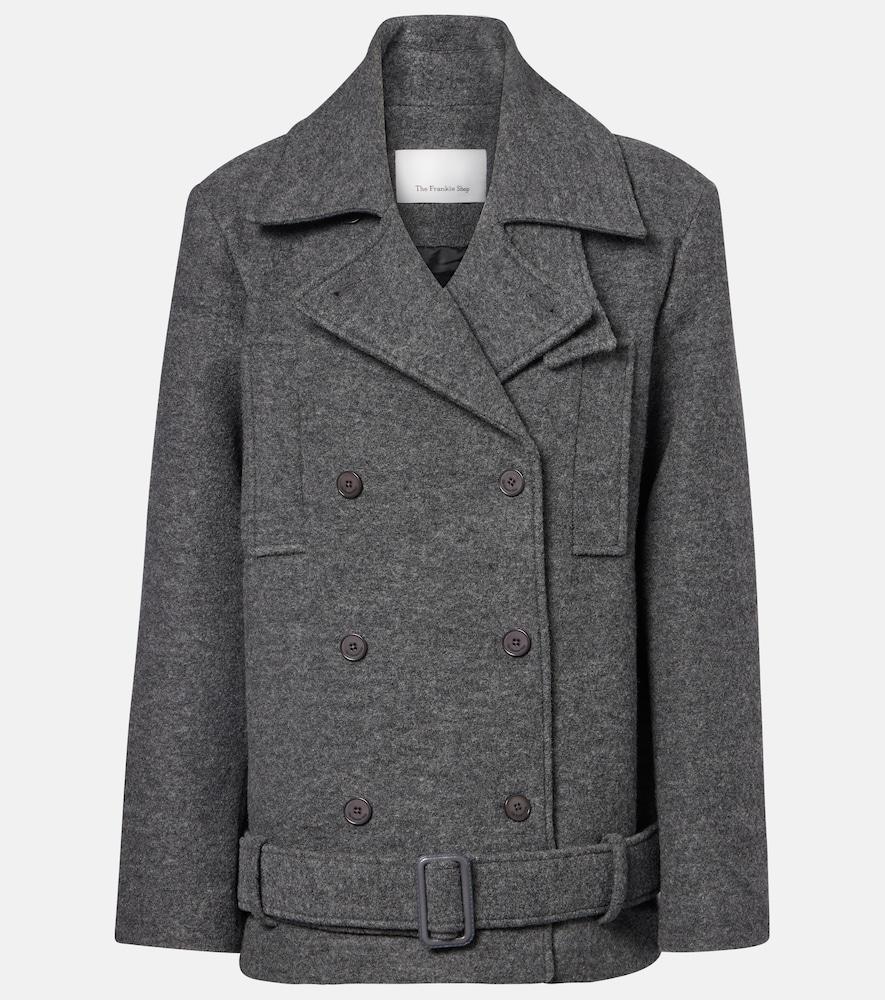 the frankie shop scothern virgin wool peacoat