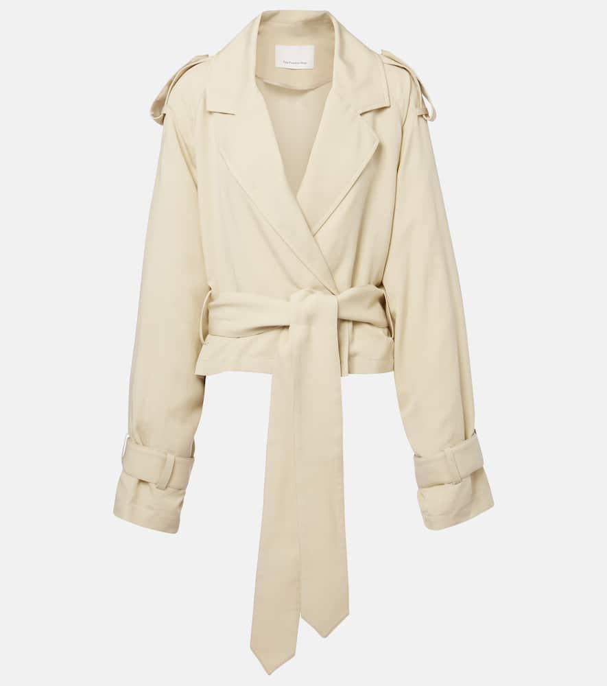 the frankie shop simona cropped trench coat