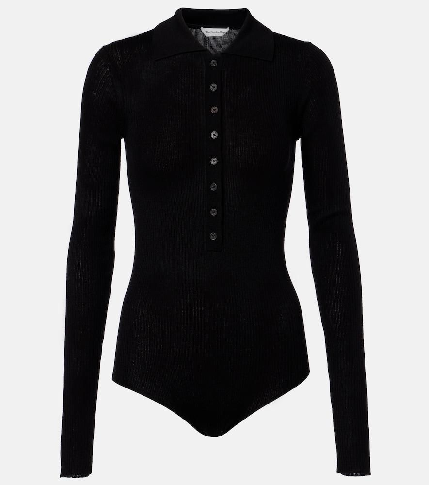 the frankie shop solana wool, silk, and cashmere bodysuit