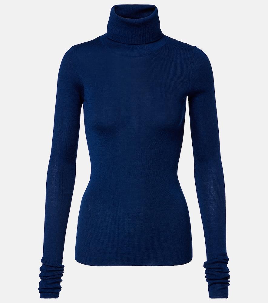 the frankie shop utica wool and cotton turtleneck sweater