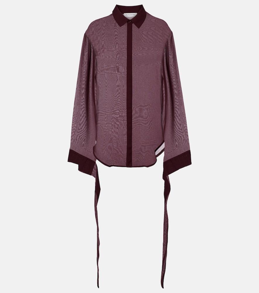the frankie shop verlin chiffon shirt