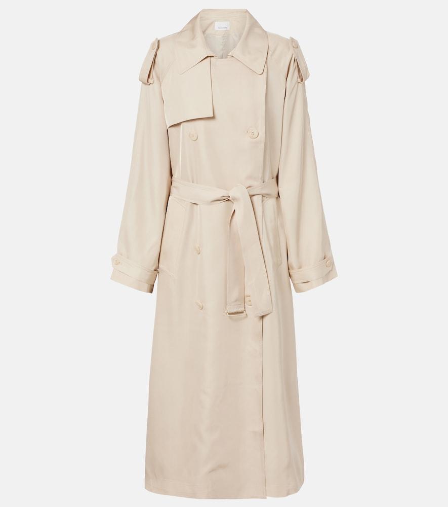 the frankie shop veyron ovesized twill trench coat
