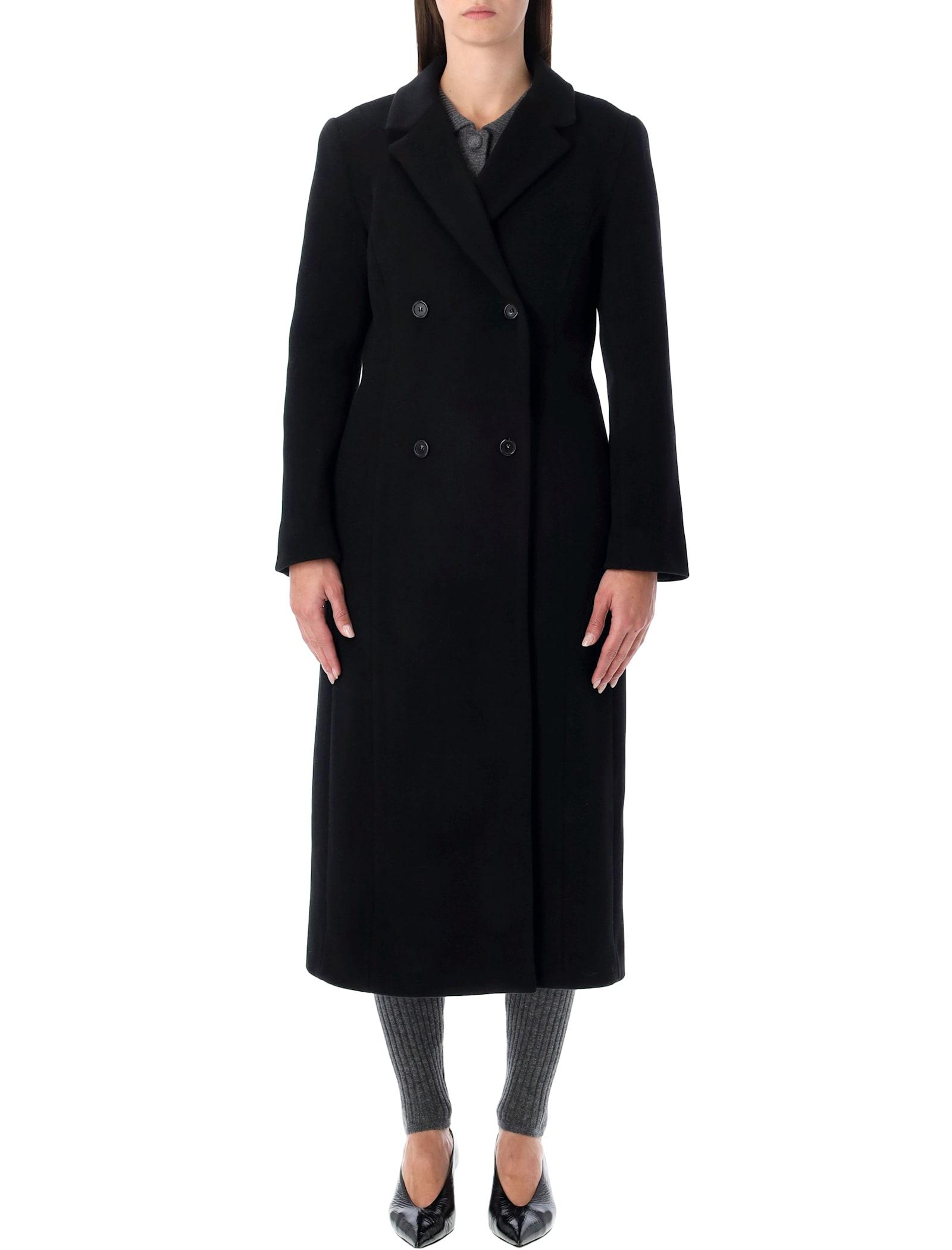 the garment clooney black wool blend coat