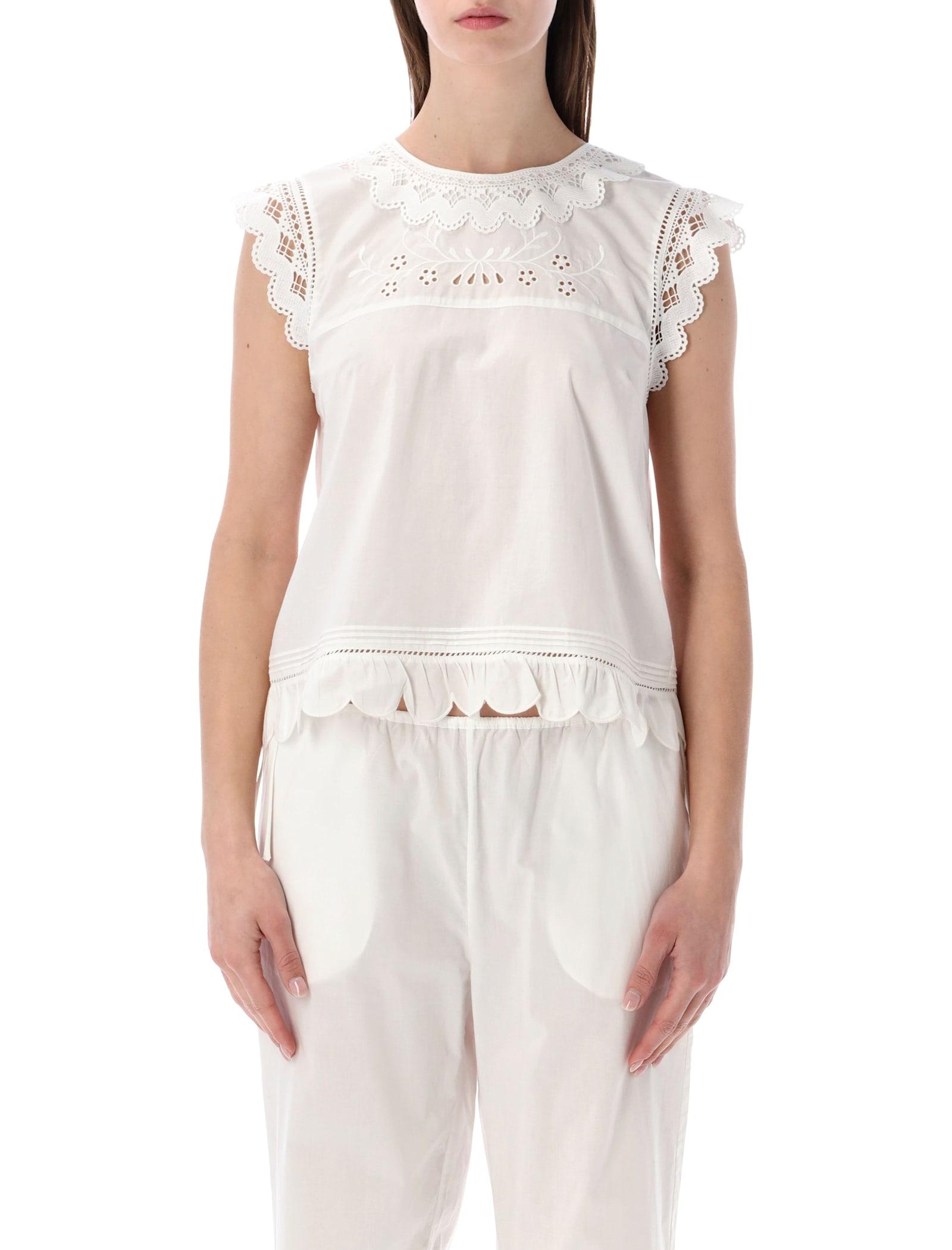 the garment kirsten embroidered top