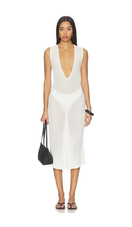 the garment tanzania back dress in ivory.