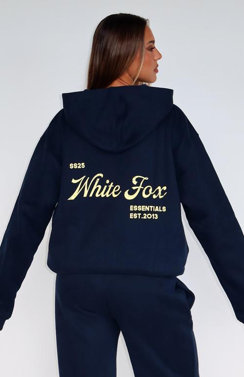 the good life back graphic oversized hoodie navy