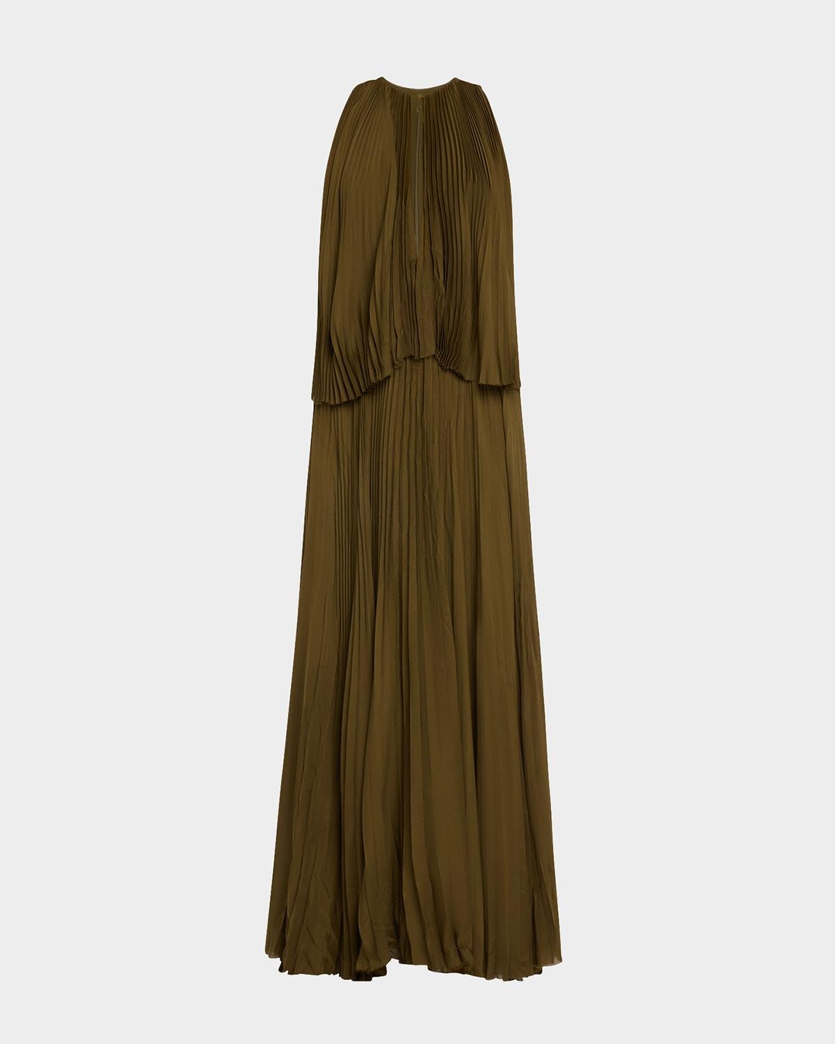 the hallett pleated two-tiered dress