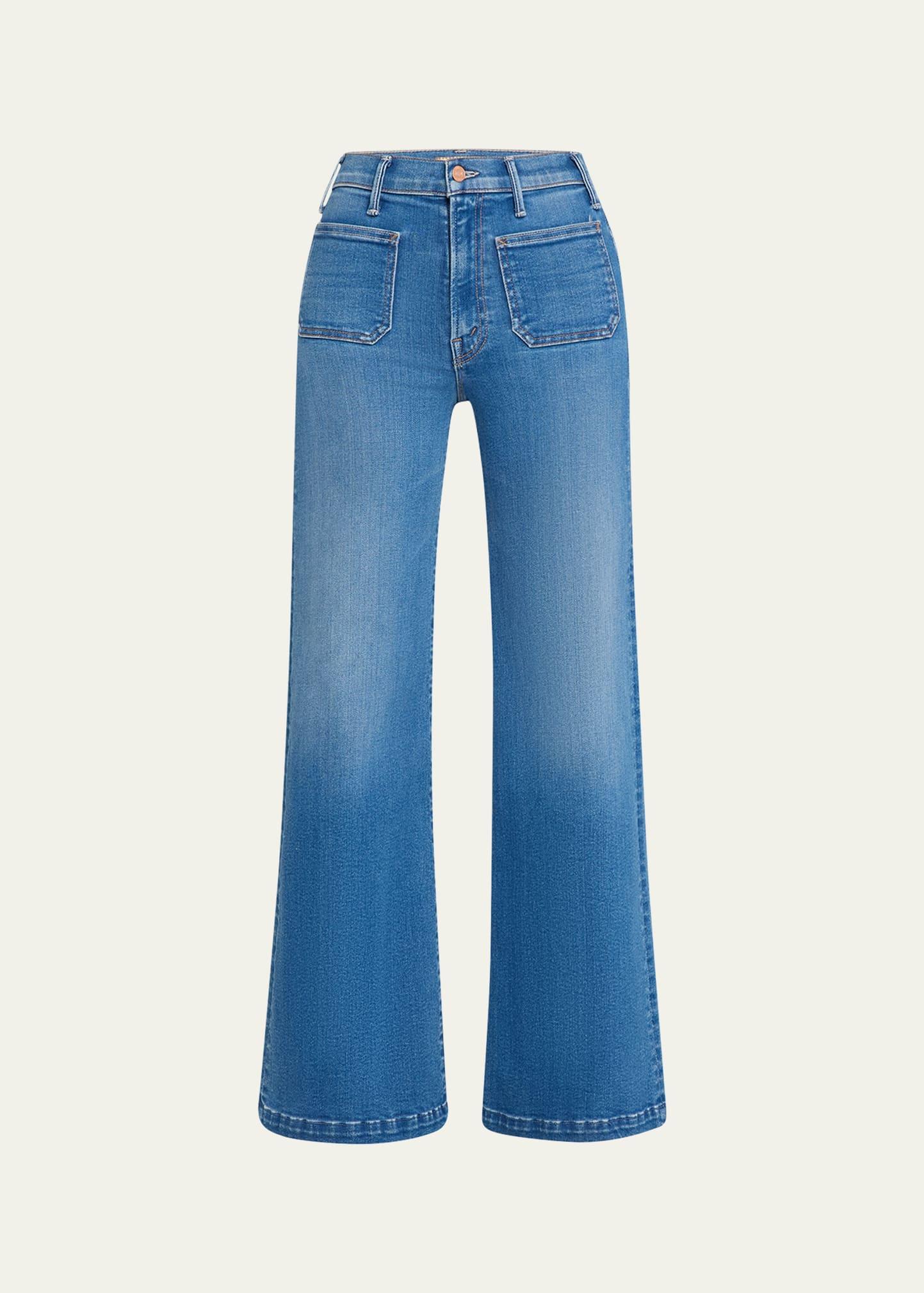 the hustler roller patch pocket sneak jeans